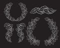 Set of hand drawn vector decorative elements for design. Royalty Free Stock Photo