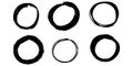 Set of hand drawn vector doodle circle line sketch isolated on white background Royalty Free Stock Photo