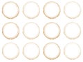 Set of Hand drawn watercolor circle frames. Royalty Free Stock Photo