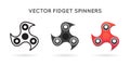 Set of 3 Hand Fidget Spinners.