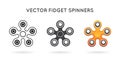 Set of 3 Hand Fidget Spinners.