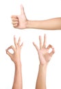 Set of hand gesture