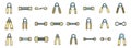 Set of hand grippers and expanders providing different levels of resistance for effective hand, wrist and forearm Royalty Free Stock Photo