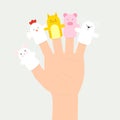 Set of hand puppets Royalty Free Stock Photo