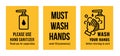 Wash hands signage