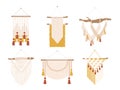 Set of handcrafted macrame concept