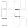 Set handdrawn frames Royalty Free Stock Photo