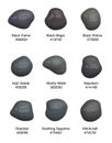 Set of handpicked gray or black paint tints - vector palette of drops of dark shades