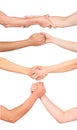 Set of handshakes Royalty Free Stock Photo