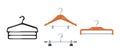 Set Of Hangers, Sleek And Sturdy, Designed For Organized Closets. Made From Durable Materials, Maximize Closet Space Royalty Free Stock Photo