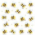 Set of Happy Bees