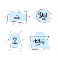 Set of Happy Father`s Day cards.