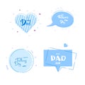 Set of Happy Father`s Day cards.