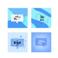 Set of Happy Father`s Day cards.