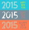 Set of Happy New Year 2015 banner. illustration Royalty Free Stock Photo