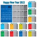 Set of Happy New Year 2015 Vector Royalty Free Stock Photo