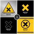 Set of harmful irritant chemical hazard symbols Royalty Free Stock Photo