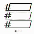 The set of hashtags with glitch effect - vector illustration-eps10