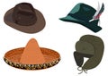 Set of hats Royalty Free Stock Photo