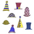 Set of hats Royalty Free Stock Photo
