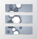 Set of header banner dynamic design