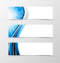 Set of header banner dynamic futuristic design