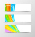 Set of header banner spectrum design Royalty Free Stock Photo