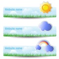 Set of headers - web template Royalty Free Stock Photo