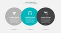 Set Headphones, Earth with exclamation mark and Security camera. Business infographic template. Vector Royalty Free Stock Photo