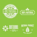 Vector health and beauty care logos or labels. Tags and elements set for organic cosmetics, natural products. Royalty Free Stock Photo