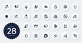 Set of Healthcare icons, such as Recovered person, Life insurance and Dumbbell flat icons. For website design. Vector