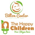 Set of healthy childcare logo design