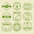 Set of Healthy Food Badges