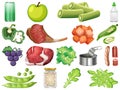 Set of healthy food Royalty Free Stock Photo