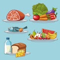 Set of healthy food ingredients