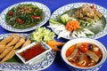 Set of healthy thai food