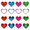 Set of heart icons Royalty Free Stock Photo