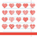 Set of heart icons. Vector illustration decorative background design Royalty Free Stock Photo