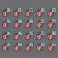 set of heart icons. Vector illustration decorative design