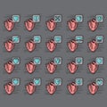 set of heart icons. Vector illustration decorative design Royalty Free Stock Photo