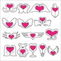 set of heart icons. Vector illustration decorative design