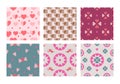 Set of heart seamless pattern, Love semless pattern - Valentines day theme. vector illustration