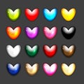 Set of heart shape icons for your design Royalty Free Stock Photo