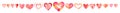 Set of hearts, a collection of watercolor hearts for Valentine\'s day Royalty Free Stock Photo