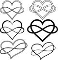 Set Hearts images with nfinity sign illusion of volume