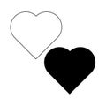 Set of hearts. Romantic declaration of love. Design element for banner, postcard, invitation