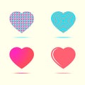 Set of hearts. Vector illustration