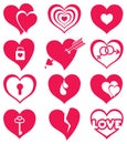 Set of hearts. Royalty Free Stock Photo