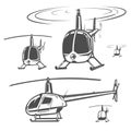 Set of helicopter,helicopter design,helicopter vector.