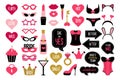 Set of hen party photo booth props